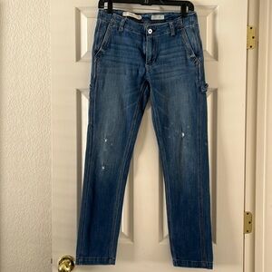Pilcro Straight leg distressed carpenter-style jeans